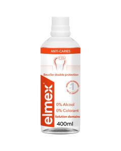 elmex®  Anti-Caries Original Bain de bouche 0% Colorant 400 ml