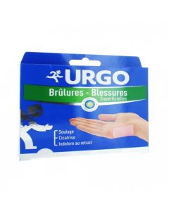 Urgo - Tulles Brûlures - Blessures superficielles - Tulle lipido-colloïde - Grand format, x4