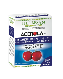 HERBESAN ACEROLA + MAGNESIUM + VIT B2, B6, B12 - 30 comprimés à croquer