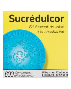 Sucredulcor, édulcorant effervescent à la saccharine 600cp.