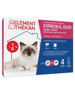 CLEMENT THEKAN FIPROKIL DUO SPOT ON CHAT -4KG X4