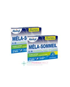 Alvityl - Méla-Sommeil gélules - Mélatonine + 3 plantes + vitamine B6 - Triple action sur le sommeil - Dès 18 ans - 30 gélules
