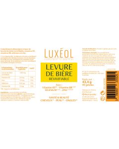 Luxéol LEVURE DE BIÈRE REVIVIFIABLE 90 gélules
