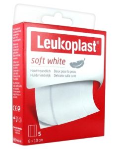 LEUKOPLAST SOFT WHITE PANSEMENT 10CM X 8CM 5