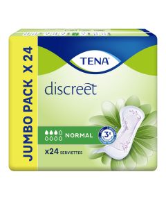 Serviettes TENA Discreet Normal x24