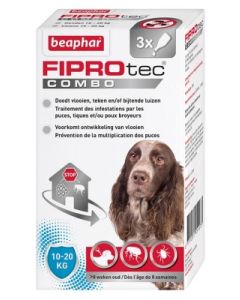 FIPROTEC PIPETTE SOL SPOT ON CHIEN COMB 10/20KG X3