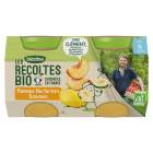 BLEDINA LES RECOLTES BIO POTS Pommes Nectarines Bananes 2x130g Dès 6 mois