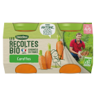 BLEDINA LES RECOLTES BIO Carottes 2x130g Dès 4/6 Mois