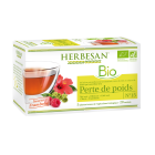 HERBESAN INFUSION MATE PERTE DE POIDS BIOThé vert, Hibiscus, Maté, Framboise - 20 sachets