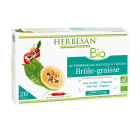 HERBESAN GUARANA BRÛLE-GRAISSE BIOSon d&#039;avoine, Guarana, Thé vert, Papaye  - 20 ampoules de 15ml