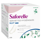 SAFORELLE COTON PROTECT SERV. BIO NUIT BTE X10