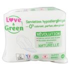 LOVE GREEN SERVIETTE HYPOALLERGENIQUE SUPER 12