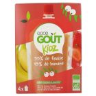 GOODGOUT KIDZ GOURDE FRAISE BANANE BIO 90G X4