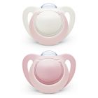 NUK SUCETTE SILICONE GENIUS FILLE  0/6M X2
