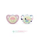 NUK SUCETTE PHYSIO SIL TRENDLINE NUIT FILLE T3 X2