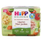 HIPP PETIT POT LEGUMES PATES JAMBON BIO 190G X2