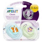 AVENT SUCETTE SILICONE AEREE HIPPO TIGRE 0/6M X2