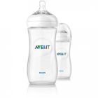 AVENT BIBERON NATURAL 2.0 TRANSPARENT 330ML X2