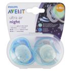 AVENT SUCETTE ULTRA AIR NUIT GARCON 6/18MOIS X2